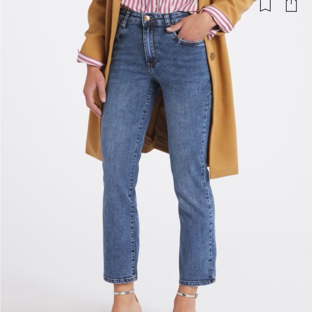 STS Blue Drew High Rise Straight Leg Jean in Indigo l Classic l Mid Wash l Solid